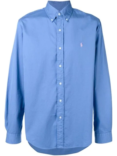 Ralph Lauren Embroidered Pony Shirt In 009 Hrb Is Blue