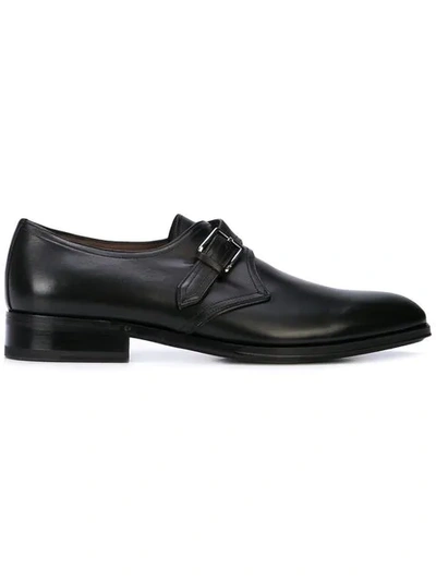 Ferragamo Alessandro Monk Shoes In Black