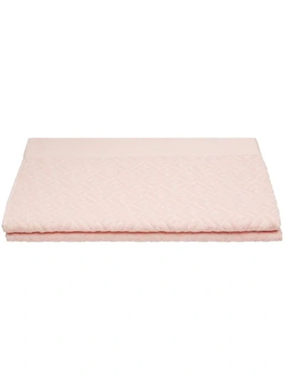 Fendi Ff Logo Beach Towel In Pink