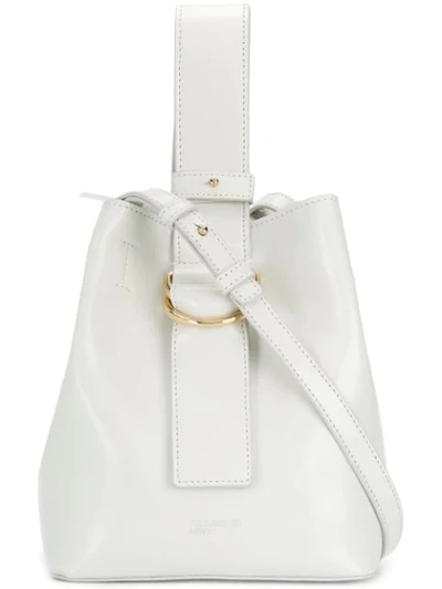Jil Sander Small Bucket Bag In White