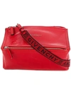 Givenchy Mini Pandora Glazed Leather Shoulder Bag - Red