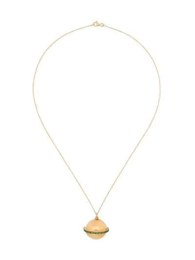 Ileana Makri Single Planet Pendant Necklace In Gold