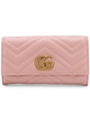 Gucci Gg Marmont Continental Wallet In Pink
