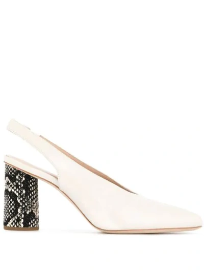 Loeffler Randall Estelle Leather Slingback Pumps In White