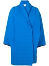 Reality Studio Padded Cocoon Coat In Blue