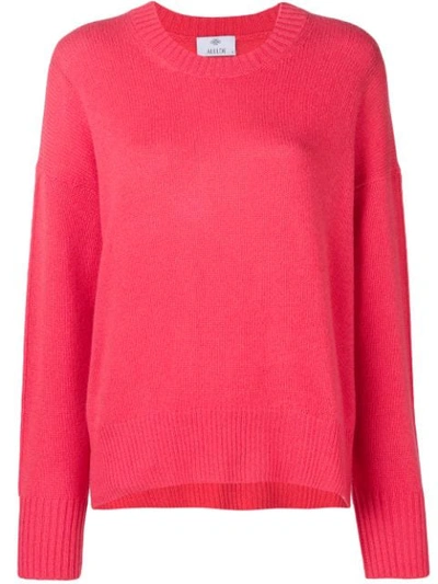 Allude Round Neck Jumper In Pink