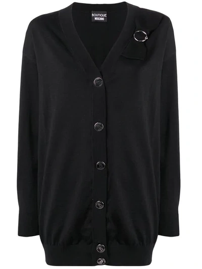 Boutique Moschino Loose-fitting Cardigan In Black