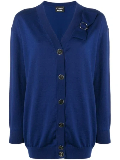 Boutique Moschino Loose-fit Midi Cardigan In 0288 Blue