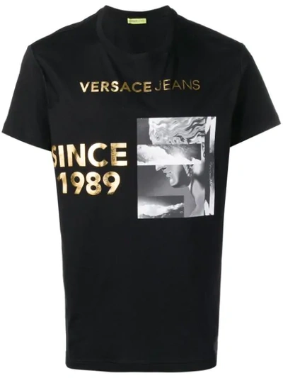 Versace Jeans Logo Printed T In Black