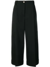 Valentino Cropped Palazzo Pants In Black