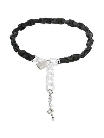 Mm6 Maison Margiela Wrapped Chain Belt In Black