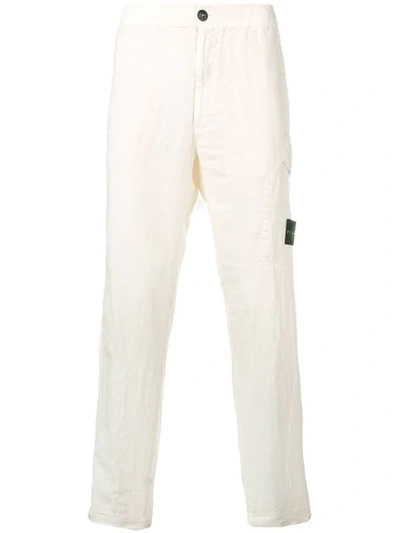 Stone Island Straight Leg Cargo Trousers In Neutrals