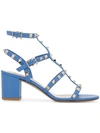 Valentino Garavani Rockstud Sandals In Blue