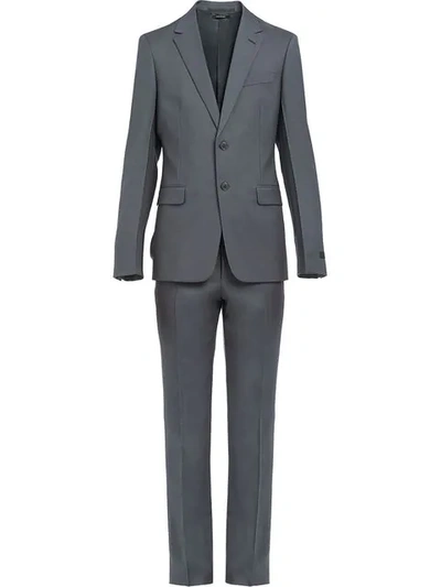 Prada Wool And Mohair Single-breasted Suit In Grey