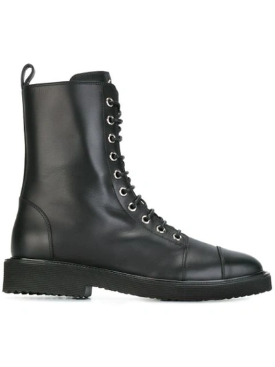 Giuseppe Zanotti 'chris' Military Boots In Black
