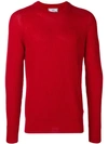 Ami Alexandre Mattiussi Crewneck Sweater In Red