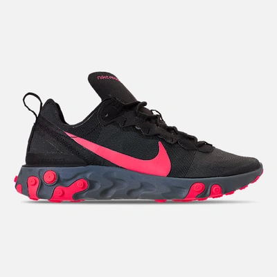 Nike Women's React Element 55 Casual Shoes, Black - Size 6.5