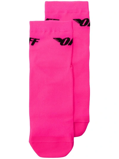 Off-white Off Wings Ankle Socks - Pink In Pink