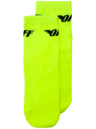 Off-white Off Wings Ankle Socks - Yellow In Yellow