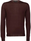 Prada Crew-neck Cashmere Jumper In Purple