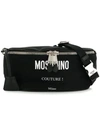 Moschino Couture! Logo Belt Bag In Black