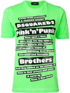Dsquared2 Pink N Punk T In Green