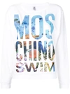 Moschino Logo Graphic Print Sweatshirt In White