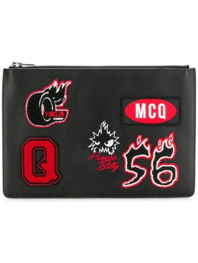 Mcq By Alexander Mcqueen Mcq Alexander Mcqueen Logo Patch Clutch Bag In Black