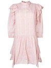 Isabel Marant Étoile Short Embroidered Dress In Pink