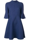 Valentino Flared Mini Dress In Blue