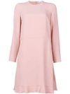 Red Valentino Peplum Hem Shift Dress In Pink