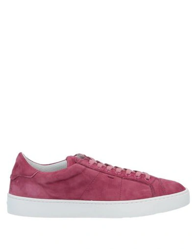 Santoni Sneakers In Pastel Pink