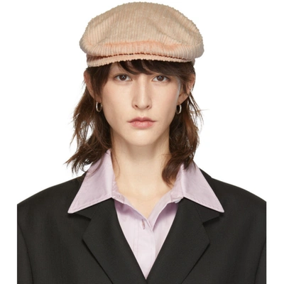 Isabel Marant Gabor Cotton-corduroy Cap In Pink