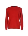 Drumohr Geelong Round Neck Pullover In Red