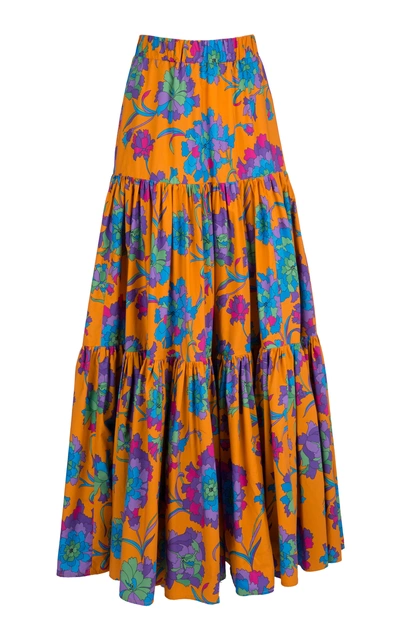 La Doublej Printed Cotton Maxi Skirt