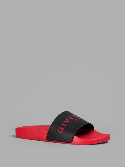 Givenchy Logo Embossed Pool Slides In 