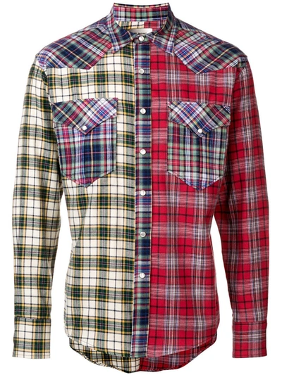 Isabel Marant Billy Checked Brushed Cotton-flannel Western Shirt In Red