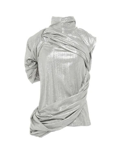 Rick Owens T恤 In Silver