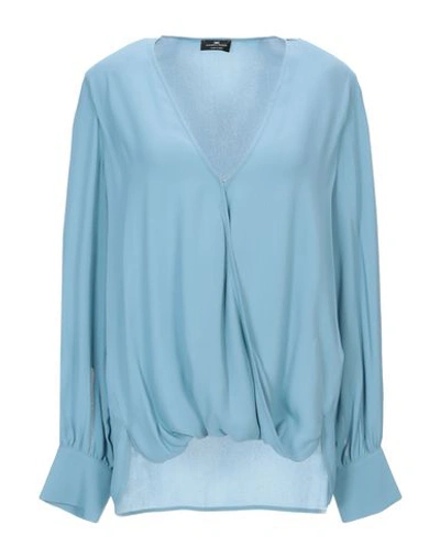 Elisabetta Franchi Blouses In Pastel Blue