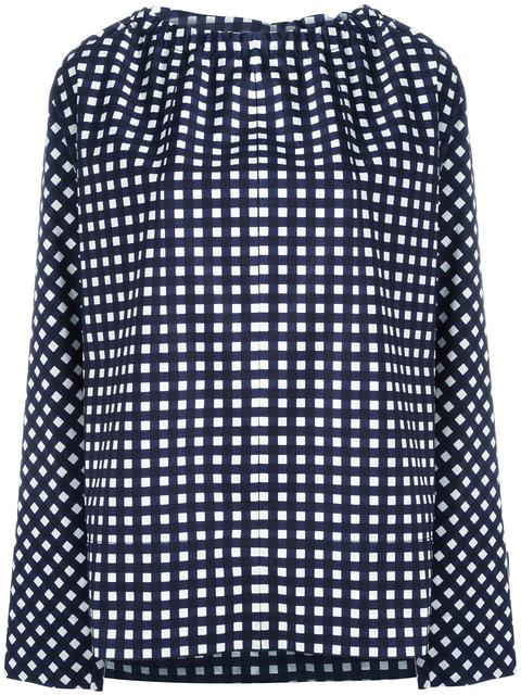 checked blouse material