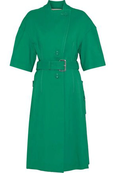 Marni Woman Button-detailed Cutout Cotton Trench Coat Jade
