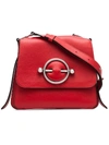 Jw Anderson Scarlet Red Disc Clasp Leather Shoulder Bag