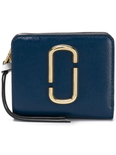 Marc Jacobs Snapshot Compact Wallet In Blue