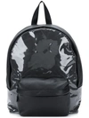 Maison Margiela Vynil Zipped Backpack In Black