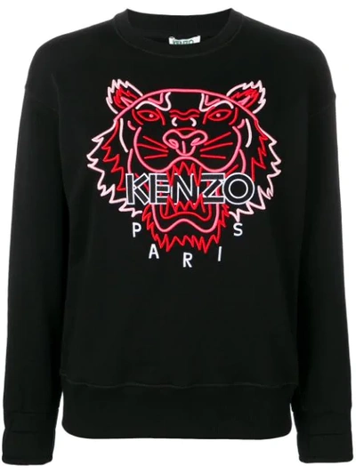 Kenzo Tiger Logo Sweatshirt In Black