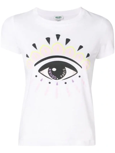 Kenzo Eye Print T-shirt In White