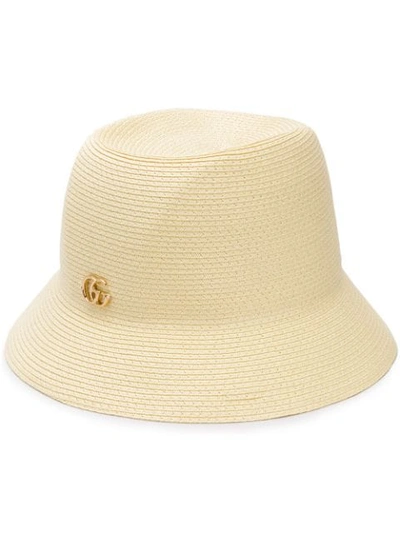 Gucci Logo Trilby Hat In Neutrals