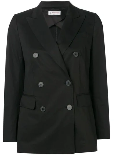 Alberto Biani Double Breasted Blazer In Black