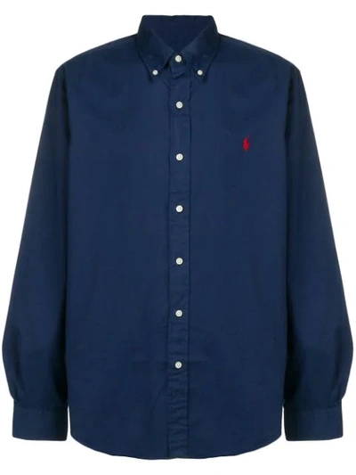 Polo Ralph Lauren Logo长袖衬衫 - 蓝色 In Blue