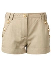 Balmain Button Embellished Shorts - Neutrals